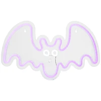 15" Purple LED Neon Style Purple Bat Halloween Window Silhouette