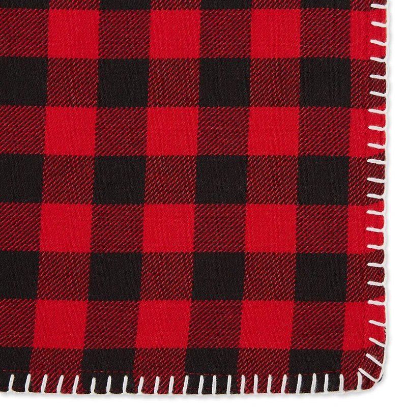 DII® Buffalo Check with Embroidery Placemat Set, 6ct.