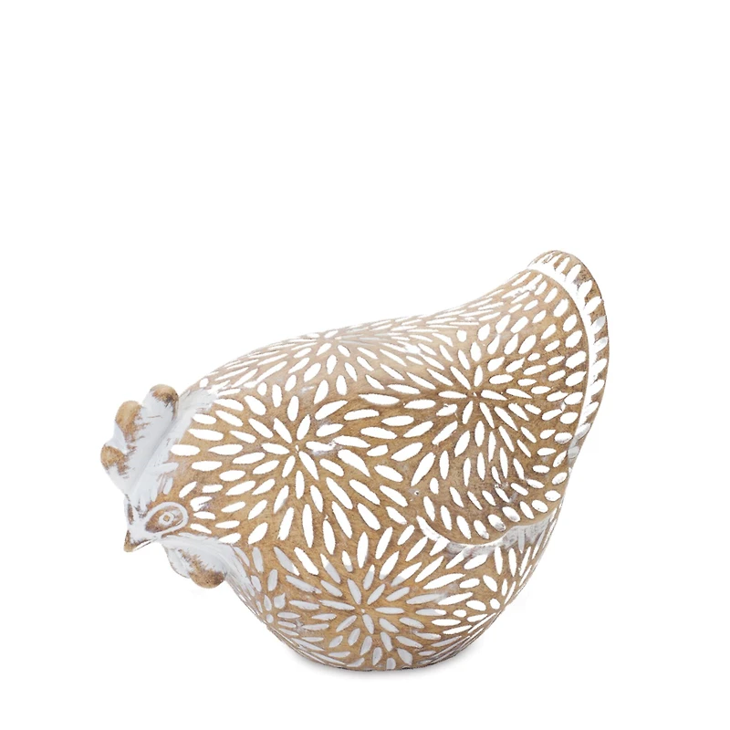 Etched Chicken Figurine Set