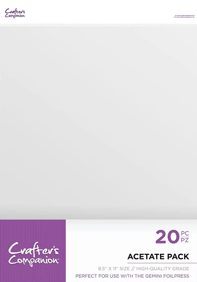 8" x 11" Acetate Sheets, 20ct.