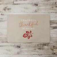 Grateful Thankful Blessed Leaf Floor Mat