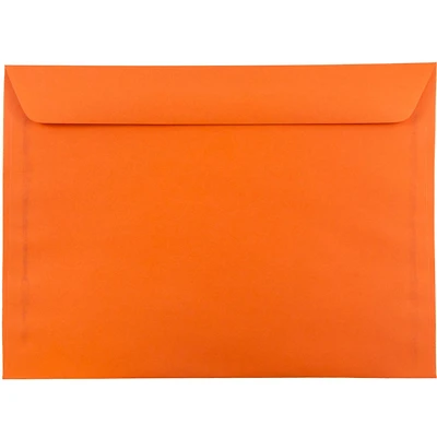 JAM Paper 9" x 12" Brite Hue Orange Booklet Colored Envelopes, 500ct.