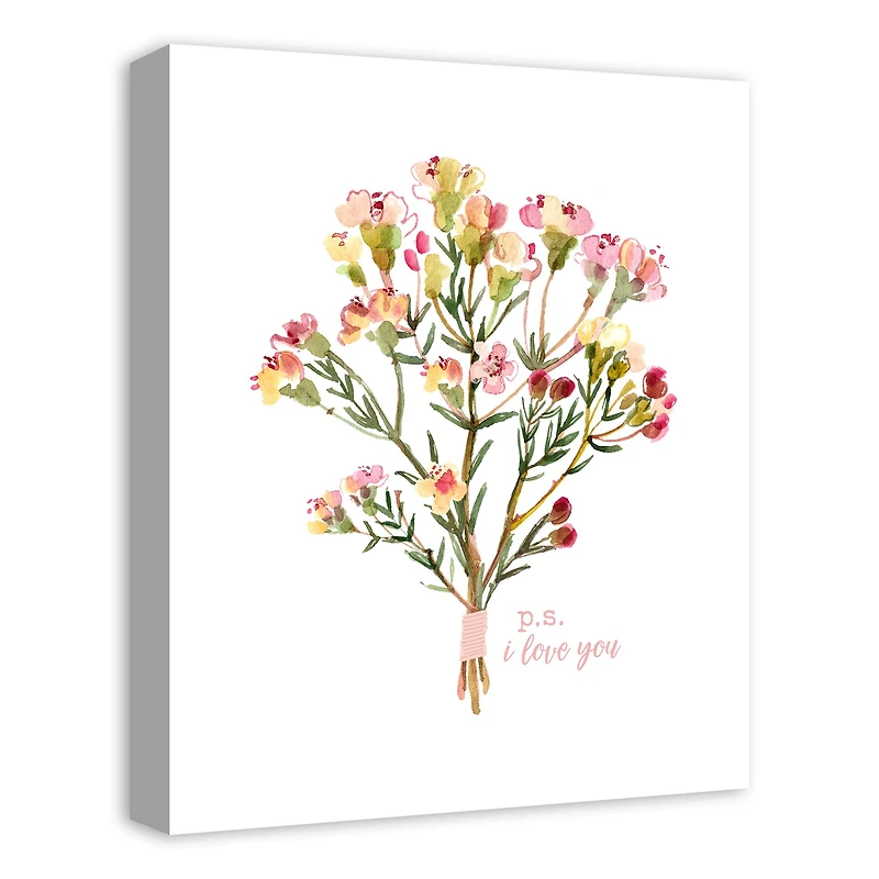 P.S. I Love You Bouquet Canvas Art