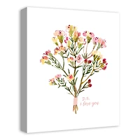 P.S. I Love You Bouquet Canvas Art