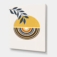 Designart - Abstract Sun Moon Leaves III