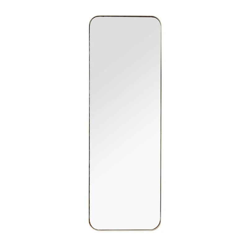 Gold Iron Contemporary Wall Mirror, 13" x 13" x 2"