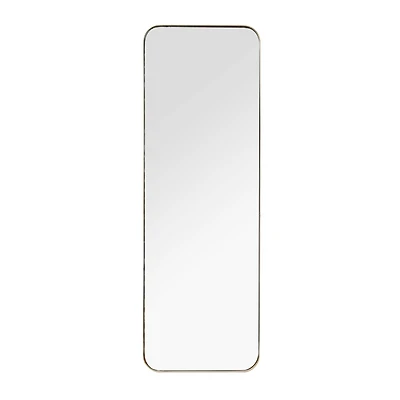 Gold Iron Contemporary Wall Mirror, 13" x 13" x 2"