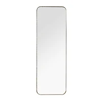 Gold Iron Contemporary Wall Mirror, 13" x 13" x 2"