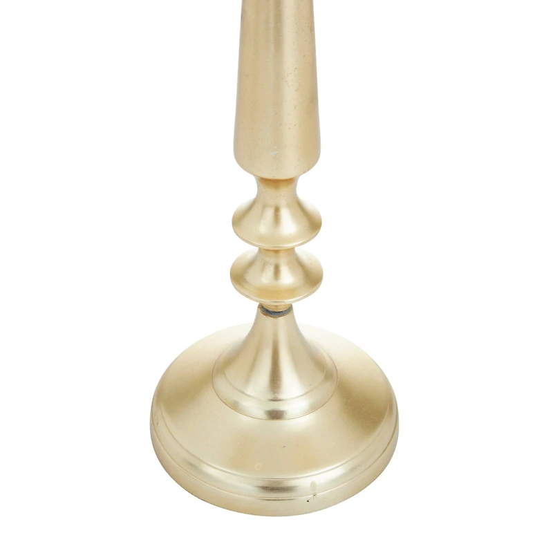 Gold Aluminum Traditional Candelabra, 24" x 13" x 13"