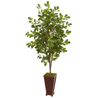 6.2ft. Oak Artificial Tree in Decorative Planter