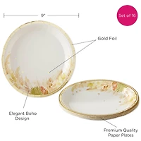 Kate Aspen 9" Boho Premium Paper Plates Set, 16ct.