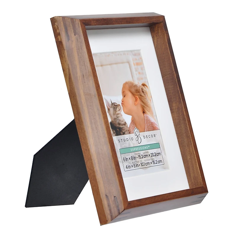 Expressions™ Narrow Brown Frame with Mat by Studio Décor