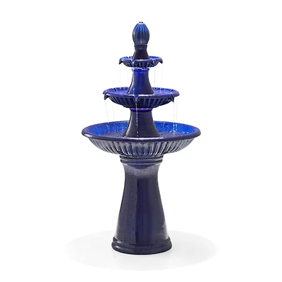 Glitzhome® 45" 3-Tier Ceramic Outdoor Fountain