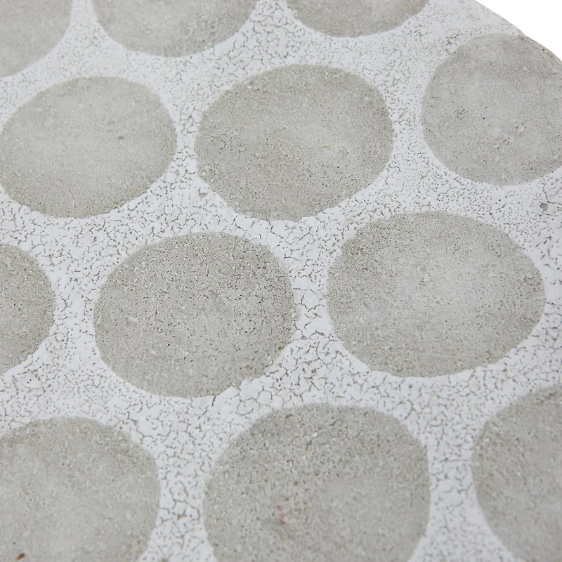 Hello Honey® 16.5" Natural Decorative Terracotta Platter with Wax Relief Dots