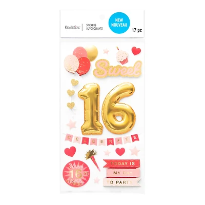 Sweet 16 Dimensional Stickers by Recollections™