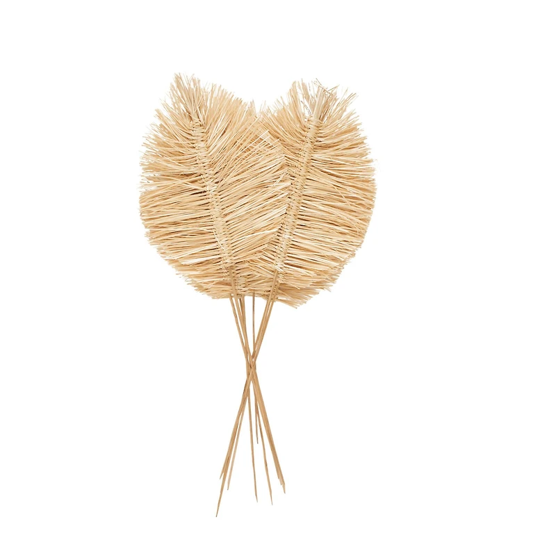 32" Light Brown Dried Grass Spear-Shaped Foliage with Sharp Stems