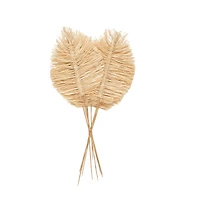 32" Light Brown Dried Grass Spear-Shaped Foliage with Sharp Stems