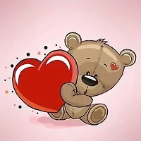 Wizardi Diamond Painting Kit Little Bear's Heart