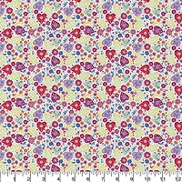 Camelot Fabrics White Paisley Hearts Cotton Precut Fabric