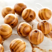 Natural Wooden Round Beads, 25mm by Bead Landing™