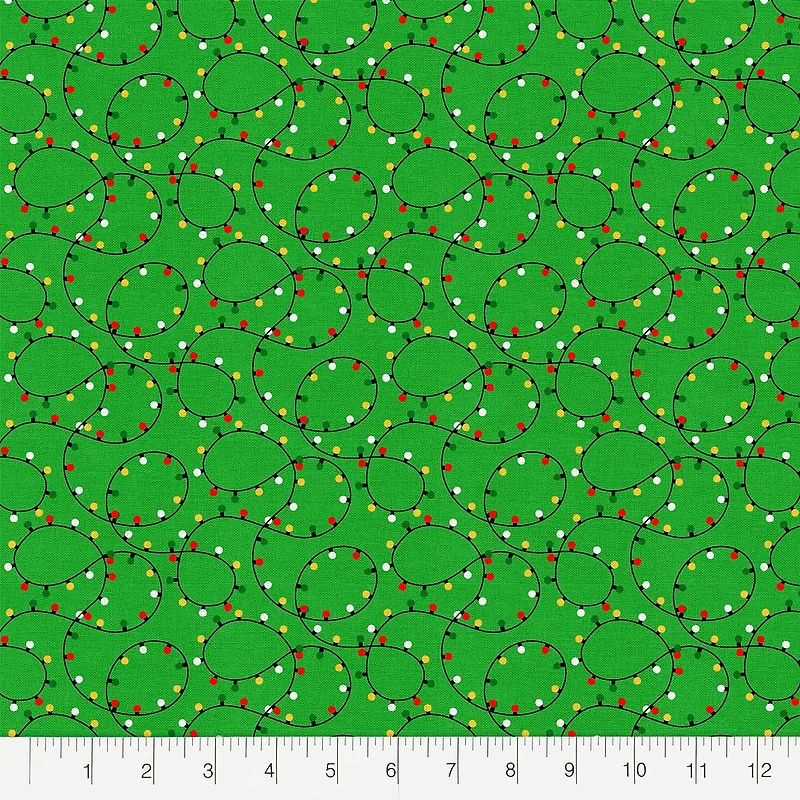 Fabric Editions Holiday Lights Cotton Fabric