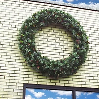 60" Pre-Lit Wintry Pine Wreath