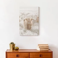 Light and Creamy Highland Canvas Wall Art
