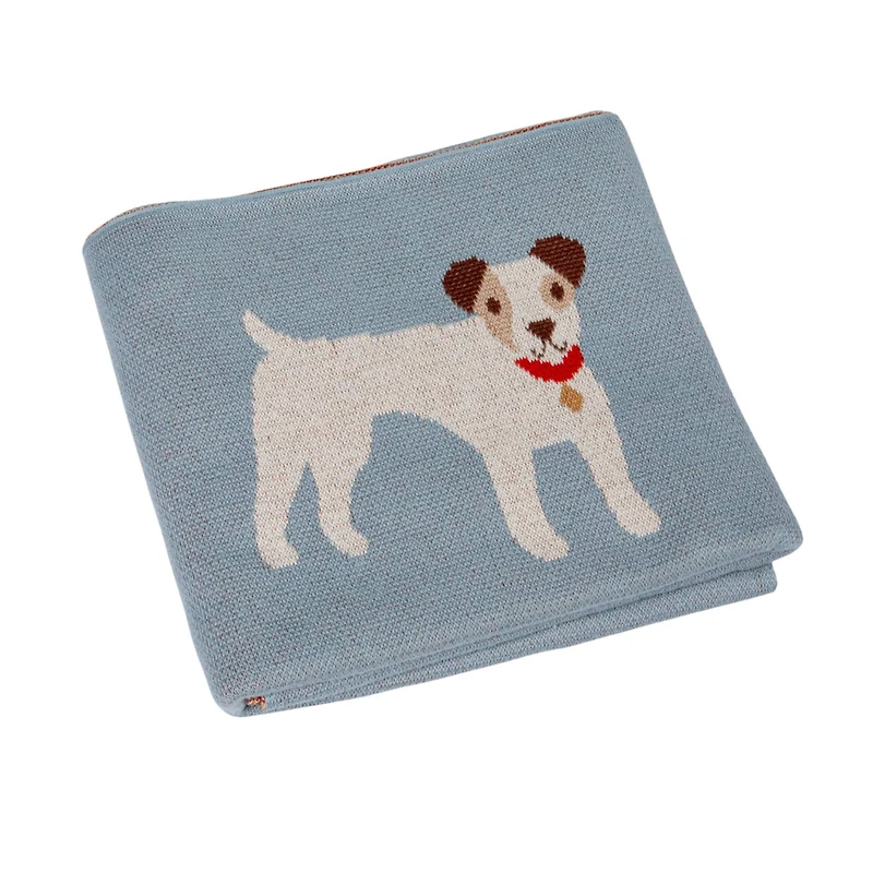 Hello Honey® Dog Prints Cotton Knit Baby Blanket