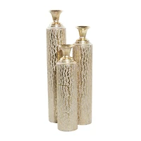 Gold Metal Glam Vase Set