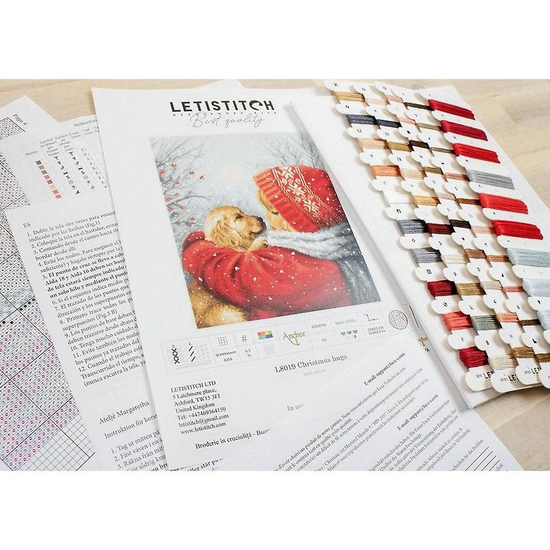Letistitch Christmas Hugs Counted Cross Stitch Kit