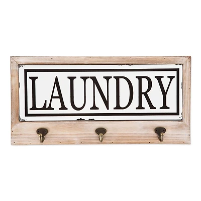 DII® Vintage Enamelware Tile Laundry Hook Sign