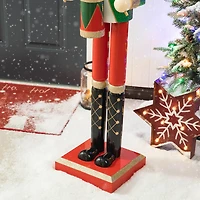 Glitzhome® 54" Wooden Christmas Glitter Soldier Nutcracker