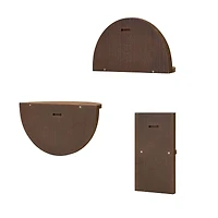 American Art Decor Half Circles Meet Right Angles 4-Piece Shelf Set - 10" x 5.5", 6.25" x 11.75"