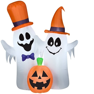 5.5ft. Airblown® Inflatable Halloween Creepy Ghosts & Pumpkin Scene