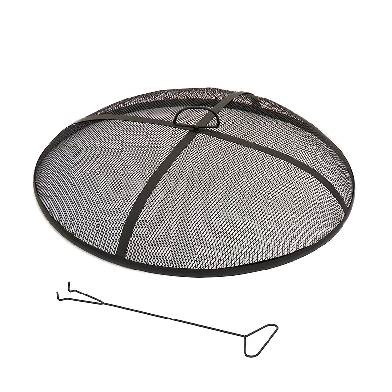 29" Copper Fire Pit with Stand & Screen