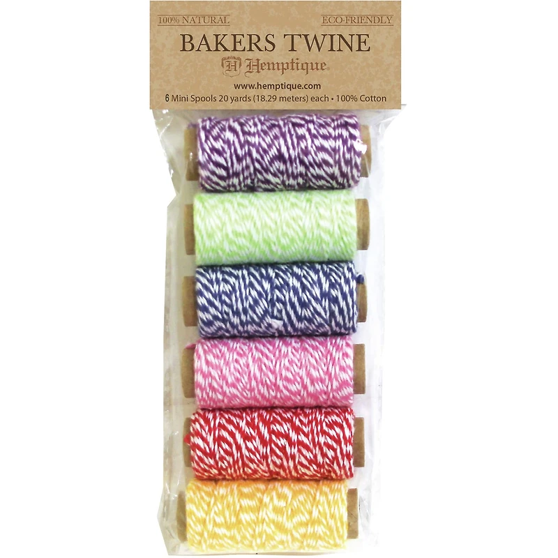 Hemptique® Cotton Baker's Twine Mini Spools, 6ct.