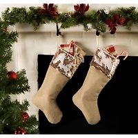 DII® Champagne Sequin Linen Holiday Stocking Set