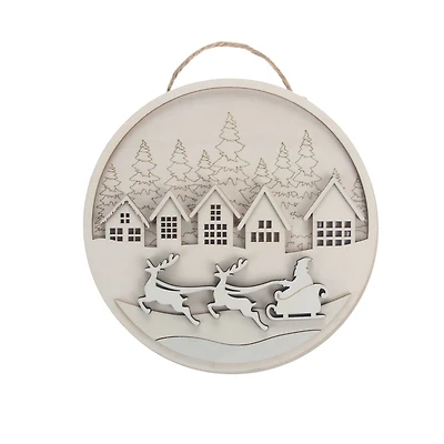 6" Santa Sled Plaque DIY Wood Décor Kit by Make Market®
