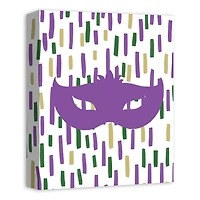 Confetti Mask Mardi Gras Canvas Wall Art