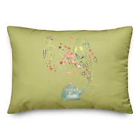 Tea Pot Spring Showers 14" x 20" Throw Pillow