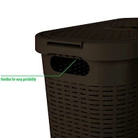 Mind Reader 23.5'' Slim Laundry Hamper with Cutout Handles