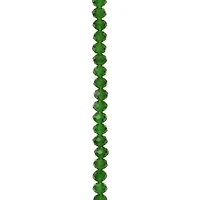 Green Faceted Glass Rondelle Beads, 6mm by Bead Landing™
