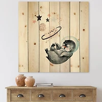 Designart - Little Penguin With Stars and Planets I
