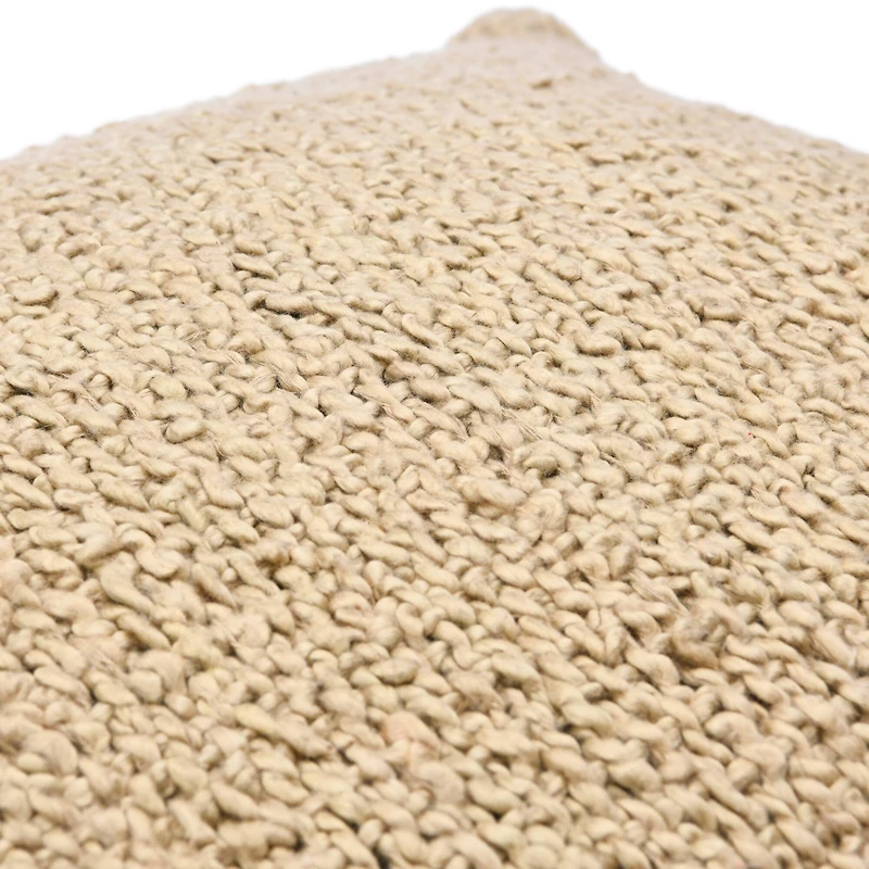 Hello Honey® 20'' Brown Square Boucle Cotton Pillow Cover