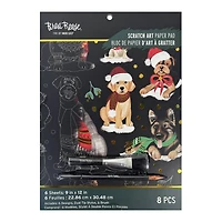 Brea Reese™ 9" x 12" Christmas Pets Scratch Art Paper Pad