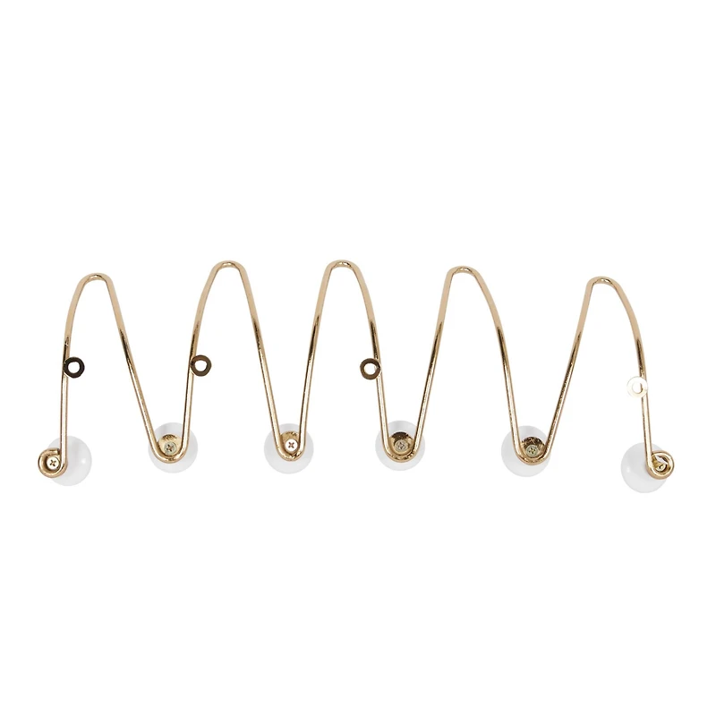 Set of 3 Gold Metal Glam Wall Hook, 4", 10", 17"