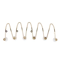 Set of 3 Gold Metal Glam Wall Hook, 4", 10", 17"