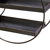Black Metal Contemporary Wall Shelf, 20" x 34" x 7"