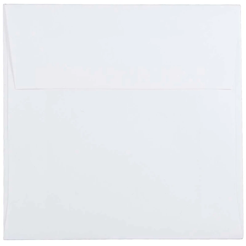 JAM Paper 5.5" x 5.5" White Square Invitation Envelopes