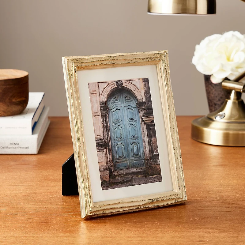 Expressions™ 4" x 6" Gilded Faux Wood Frame with Mat by Studio Décor®